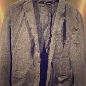 J crew chambray casual dress blazer